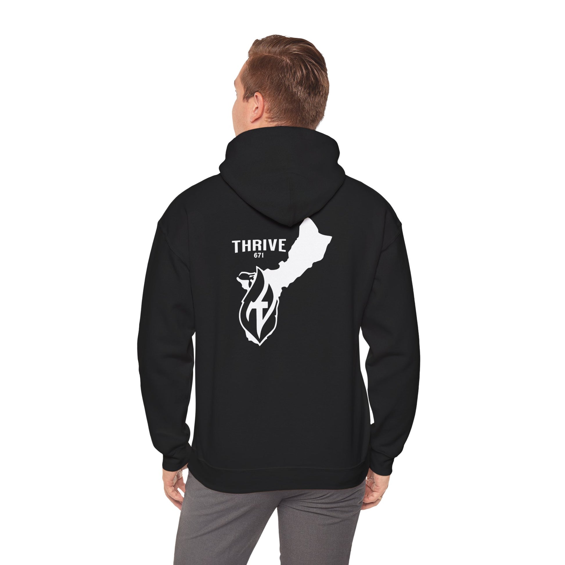Thrive671 B&W Hoodie - Thrivewear