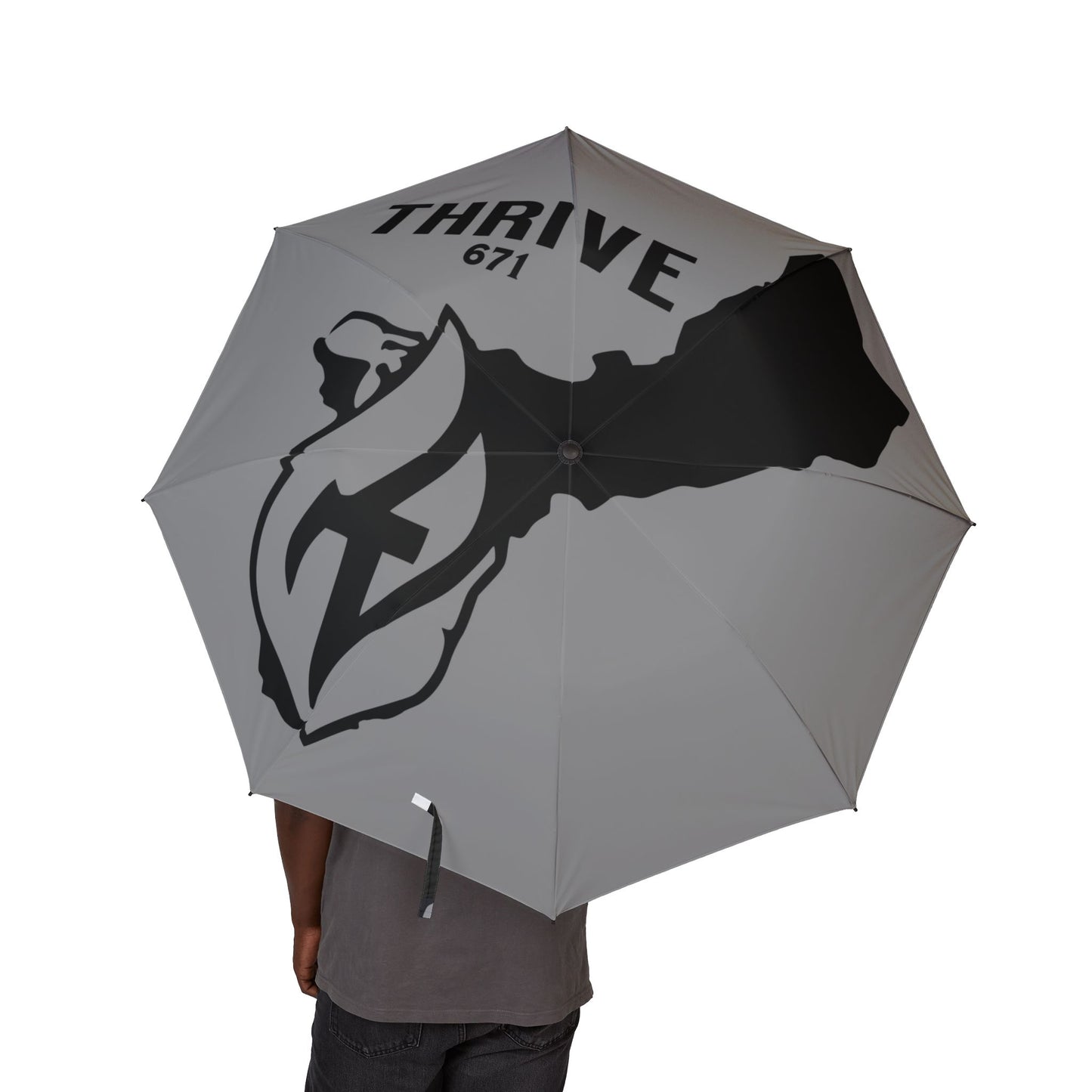 Thrive671 Island Pride Semi-Automatic Foldable Umbrella - Thrivewear